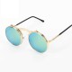 Fashion UV400 Men Women Retro Personality Metal Frame Flip Sunglasses