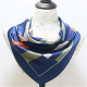 Fashion Vintage Geometric Silk Small Kerchief Women Shawl Spring Lattice Stripe Square Shawl Scarf