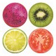 Fashion Women 3D Lemon Watermelon Fruit Printed Beach Towel Round Yoga Mat Shawl