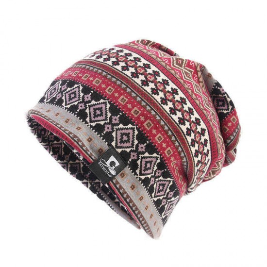 Fashion Women Winter Cotton Ponytail Beanie Caps Scarf Leisure Earmuffs Brimless Hat