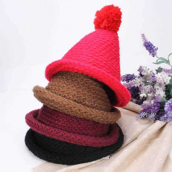 Fashion Women Winter Knitted Crochet Christmas Hat Wool Cap