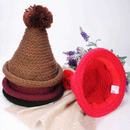 Fashion Women Winter Knitted Crochet Christmas Hat Wool Cap