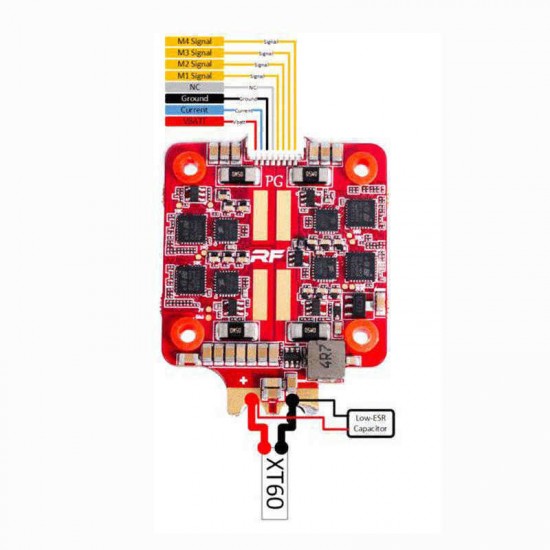 FlightOne RaceFlight SKITZO Bolt32 32Bit 50A 4-6S Blheli_32 4 In 1 Brushless ESC 30.5X30.5MM