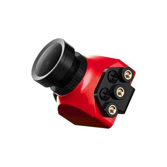 Foxeer Arrow Mini Pro 2.5mm 650TVL 4:3 WDR FPV Camera Built-in OSD With Bracket NTSC/PAL Black/Red