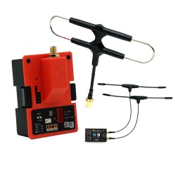 FrSky R9M 2019 Transmitter Module & R9 900MHz 16CH Long Range Receiver with mounted Super 8 and T antenna