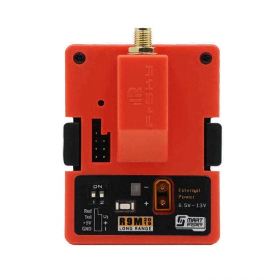 FrSky R9M 2019 Transmitter Module & R9 900MHz 16CH Long Range Receiver with mounted Super 8 and T antenna