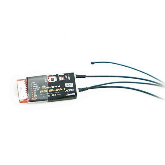 Frsky R9 Slim+ 6/16CH Telemetry RC Mini Receiver Optimized 900MHz Long Range with 2 Detachable Antennas