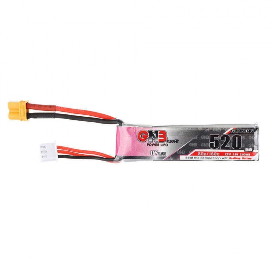 Gaoneng 7.6V 520mAh 80C 2S HV 4.35V Lipo Battery XT30 Plug For RC Drone