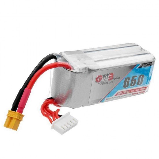 Gaoneng GNB 14.8V 650mAh 80C/160C 4S XT30 Plug Lipo Battery for RC Drone