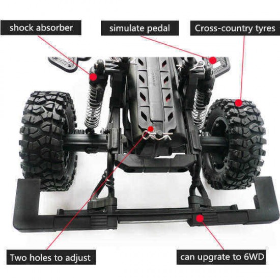 HG P402 1/10 2.4G 4WD Wheel Drive Roadster Climbing Car