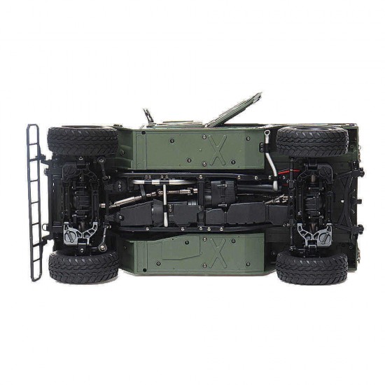 HG P408 Upgraded Light Sound 1/10 2.4G 4WD 16CH 30km/h RC Car U.S.4X4 Military Vehicle Truck without Battery Charger