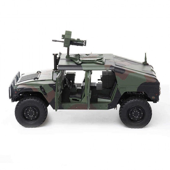 HG P408 Upgraded Light Sound 1/10 2.4G 4WD 16CH 30km/h RC Car U.S.4X4 Military Vehicle Truck without Battery Charger