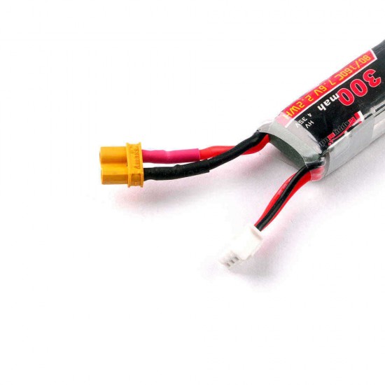 Happymodel 2S 300mAh 7.6V HV 80C Upgrade Lipo Battery for 2S Whoop Mobula7 RC Drone