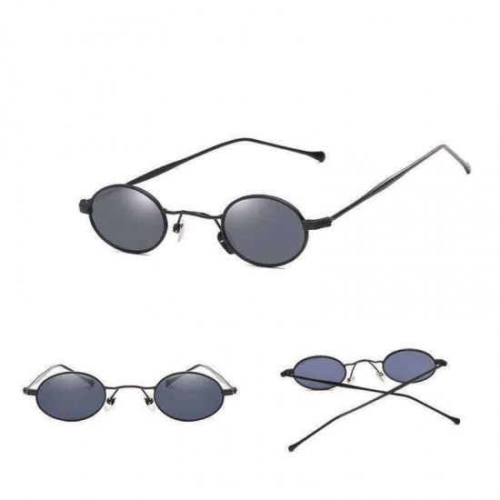 High-definition Visual UV 400 Protection Easy to Clean Small Round Frame Metal Sunglasses