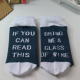 IF YOU CAN READ THIS Socks Funny White In Tube Sock Words Printed Socks