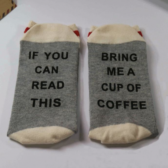 IF YOU CAN READ THIS Socks Funny White In Tube Sock Words Printed Socks