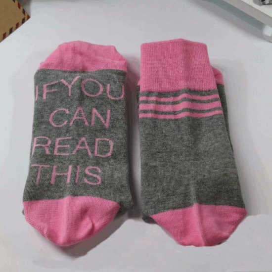 IF YOU CAN READ THIS Socks Funny White In Tube Sock Words Printed Socks