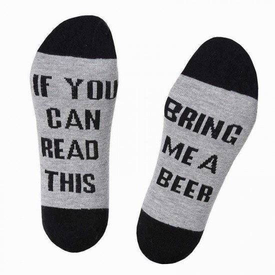 IF YOU CAN READ THIS Socks Funny White In Tube Sock Words Printed Socks