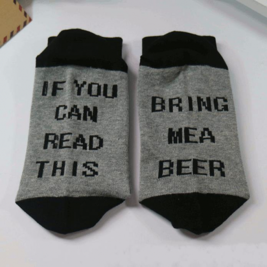 IF YOU CAN READ THIS Socks Funny White In Tube Sock Words Printed Socks