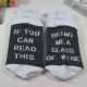 IF YOU CAN READ THIS Socks Funny White In Tube Sock Words Printed Socks