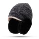 Imitation Rabbit Fur Earmuffs Knit Hat Men Women Winter Windproof Warm Beanie Cap