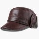 L/ XL/2XL Middle-aged First Layer Cowhide Windproof Trapper Hat Thicken Plus Velvet Hunting Hat