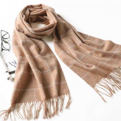 LYZA 200CM Winter Soft Warm Long Scarf Towel Elegant Fashion Large Grid Shawl Scarves For Women