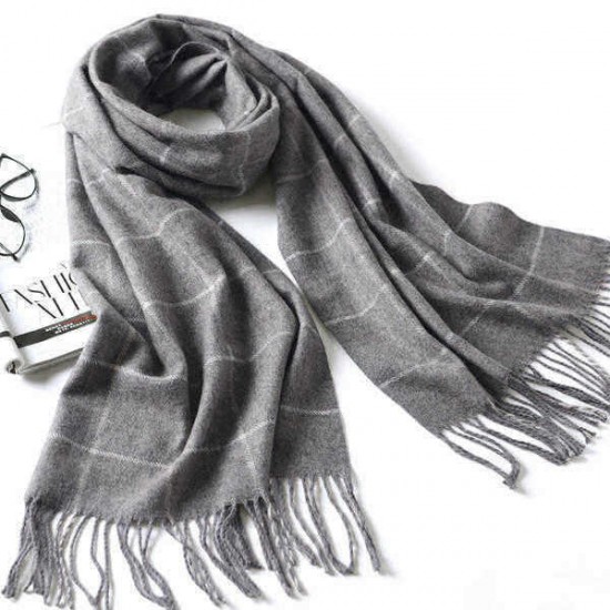 LYZA 200CM Winter Soft Warm Long Scarf Towel Elegant Fashion Large Grid Shawl Scarves For Women