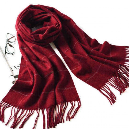 LYZA 200CM Winter Soft Warm Long Scarf Towel Elegant Fashion Large Grid Shawl Scarves For Women