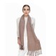 LYZA Women Cashmere Solid Scarf Striped Winter Warm Soft Scraves Shawl