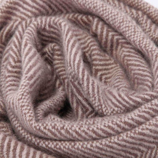 LYZA Women Cashmere Solid Scarf Striped Winter Warm Soft Scraves Shawl