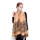 LYZA Women Classic Oversize Soft Scarves Winter Warm Jacquard Shawl Tassel Scarf