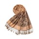 LYZA Women Classic Oversize Soft Scarves Winter Warm Jacquard Shawl Tassel Scarf