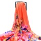 LYZA Women Long Flower Print Beach Shawl Casual Outdoor Anti-UV Soft Scarves