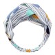 Ladies Chic Colored Leaves Stripes Print Knotted Hair Band Casual Fresh Headband