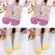 Ladies Five Toes Socks Simple Fashion Cotton Striped 4-Pair Set Ankle Toe Socks