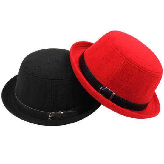 Ladies Hat  Korean Version Stylish Woolen Solid Little Dome British Retro Cap