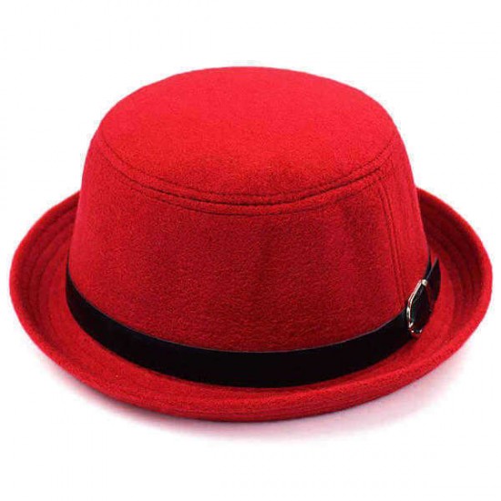 Ladies Hat  Korean Version Stylish Woolen Solid Little Dome British Retro Cap