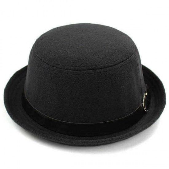 Ladies Hat  Korean Version Stylish Woolen Solid Little Dome British Retro Cap