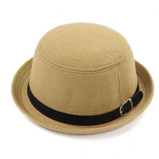 Ladies Hat  Korean Version Stylish Woolen Solid Little Dome British Retro Cap