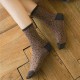 Ladies Leopard Print Breathable Jacquard Short Tube Socks