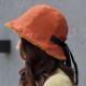 Ladies Winter Rabbit Fur Cuffs Bucket Cap Casual Warm Bowknot Hat