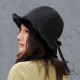 Ladies Winter Rabbit Fur Cuffs Bucket Cap Casual Warm Bowknot Hat