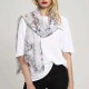 Laides Vogue Summer Cotton Graffiti Printting Scarf Outdoor Plus Size Shawl for Women