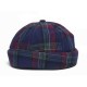 Landlord Cap Dome Cap Innocent Plaid Sailor Cap  Street Trends Melon Stripe Brimless Hats