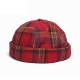 Landlord Cap Dome Cap Innocent Plaid Sailor Cap  Street Trends Melon Stripe Brimless Hats