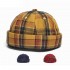 Landlord Cap Dome Cap Innocent Plaid Sailor Cap  Street Trends Melon Stripe Brimless Hats