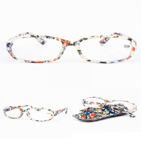 Lightweight Full Frame Floral Resin Reading Glasses Anti-Fatigue Computer Presbyopic Glasses