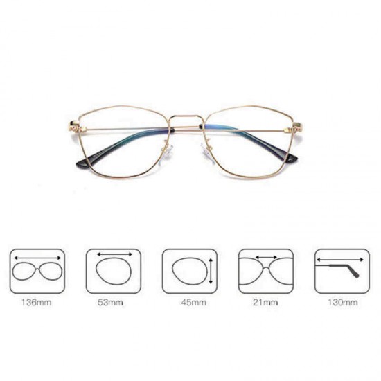 Lightweight Metal Optical Round Frame Reader Reading Plain Glasses For Men And Women