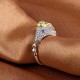 Lovely Chinese Zodiac Gold Rings Animals Rhinestones Silver Adjustable Rings for Girls Women